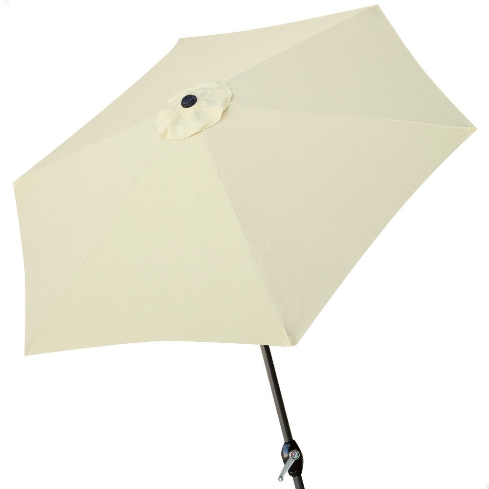 Parasol hexagonal 300 cm color crema mástil aluminio aktive garden