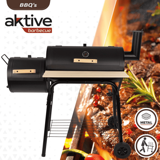 Barbecue e fumeiro a carvão portátil Aktive Barbecue e fumeiro a carvão portátil Aktive