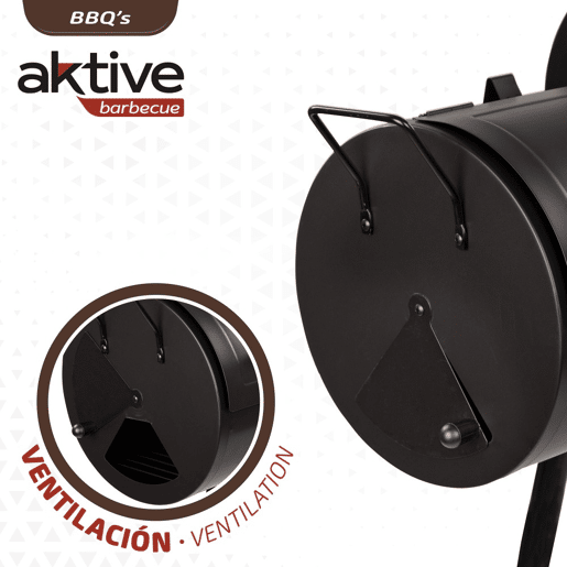 Barbecue e fumeiro a carvão portátil Aktive Barbecue e fumeiro a carvão portátil Aktive