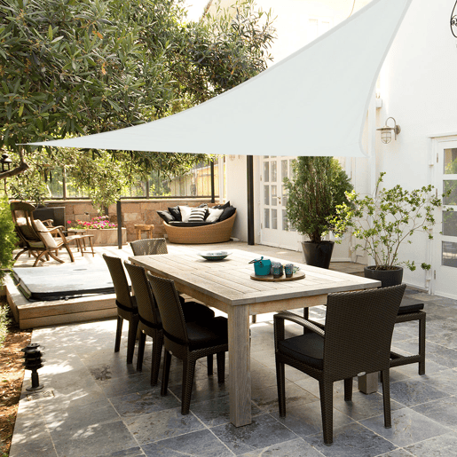 Toldo de sombra triangular aktive garden branco Toldo de sombra triangular aktive garden branco