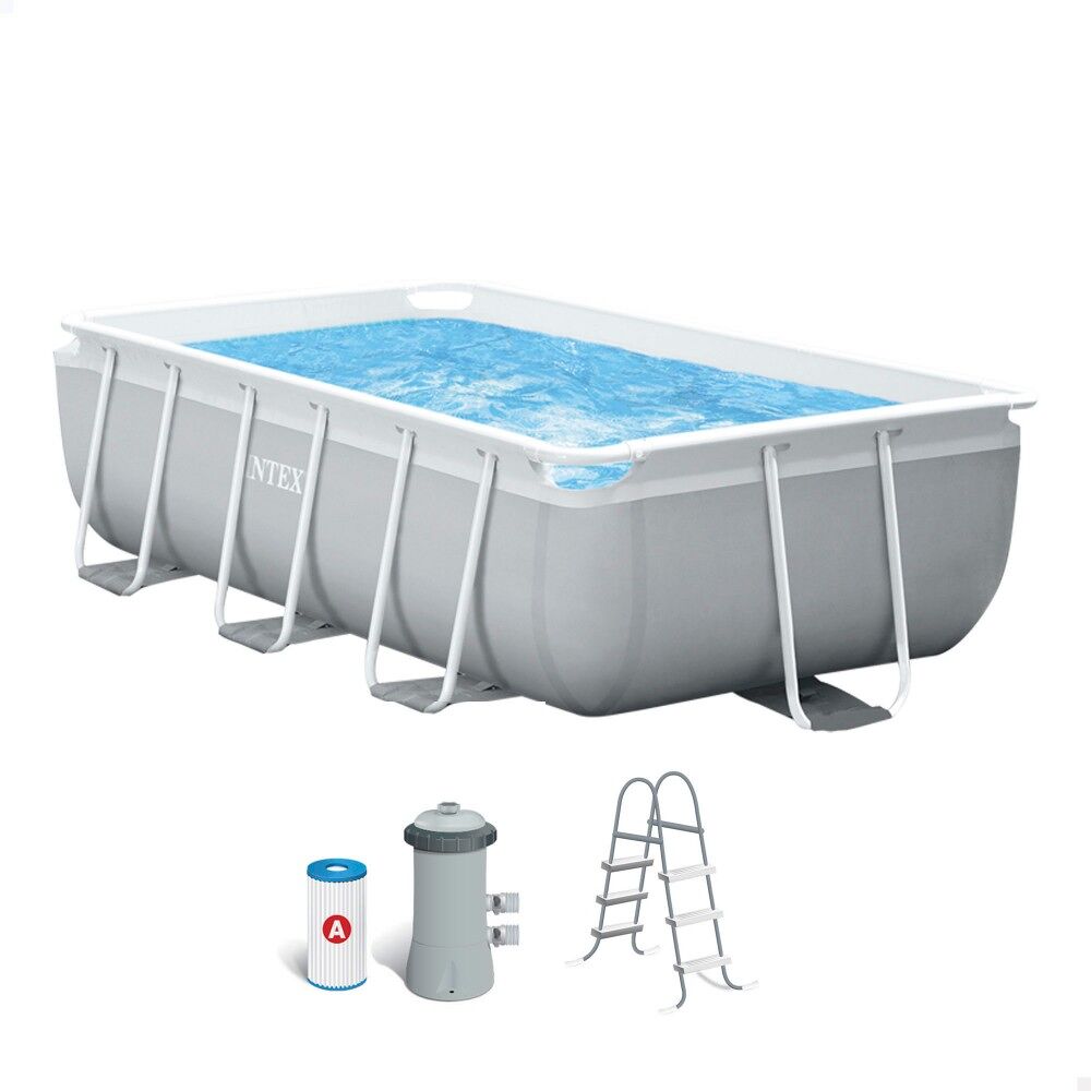 Piscina rectangular prism frame intex 300x175x80 cm con depuradora