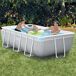 Piscina rectangular prism frame intex 300x175x80 cm con depuradora Piscina rectangular prism frame intex 300x175x80 cm con depuradora Gris