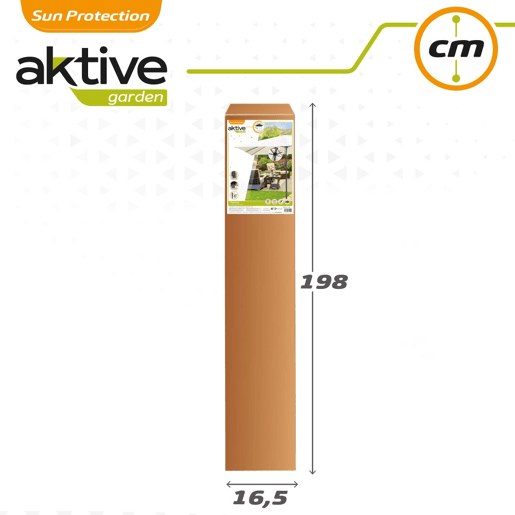 Guarda-sol quadrado de jardim 270x270 cm com protecção UV50 Aktive