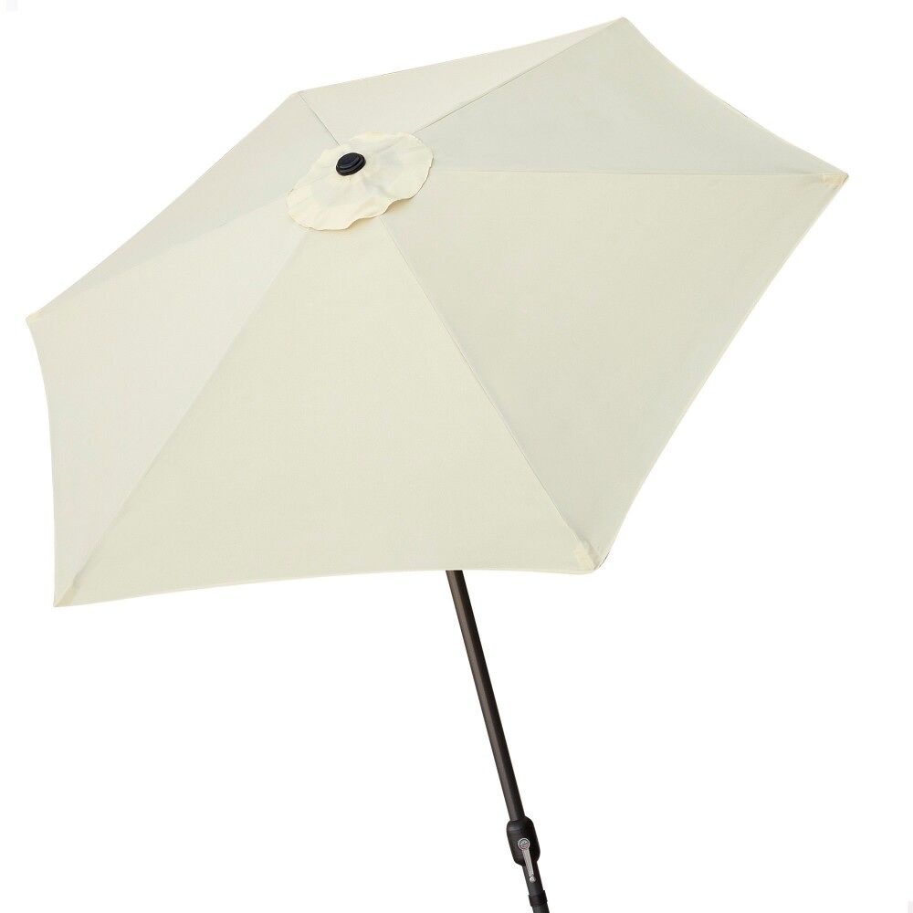 Parasol hexagonal 270 cm color crema mástil aluminio Aktive Garden