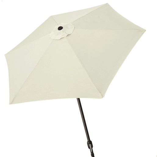 Chapéu-de-sol hexagonal com 270 cm de haste em alumínio de cor creme Aktive Garden