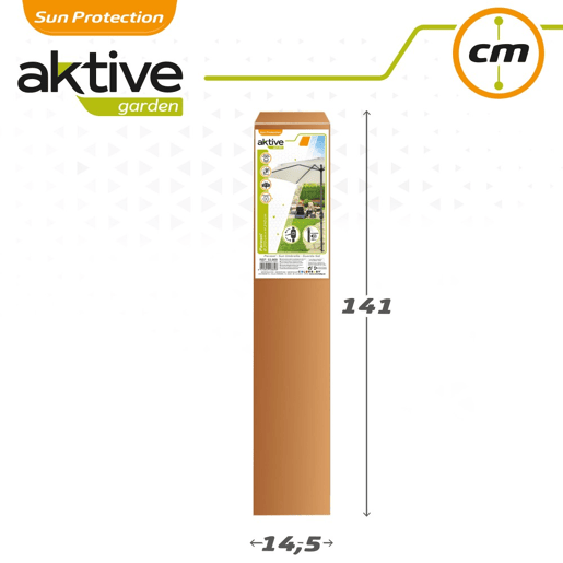 Chapéu-de-sol hexagonal com 270 cm de haste em alumínio de cor creme Aktive Garden