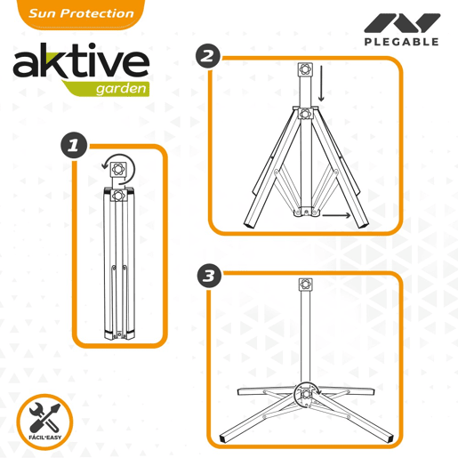 Base Guarda-sol de 4 patas D2532 mm Aktive Garden Base Guarda-sol de 4 patas D2532 mm Aktive Garden