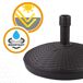 Base para sombrilla circular antracita 25-48 mm Aktive Base para sombrilla circular antracita 25-48 mm Aktive Gris