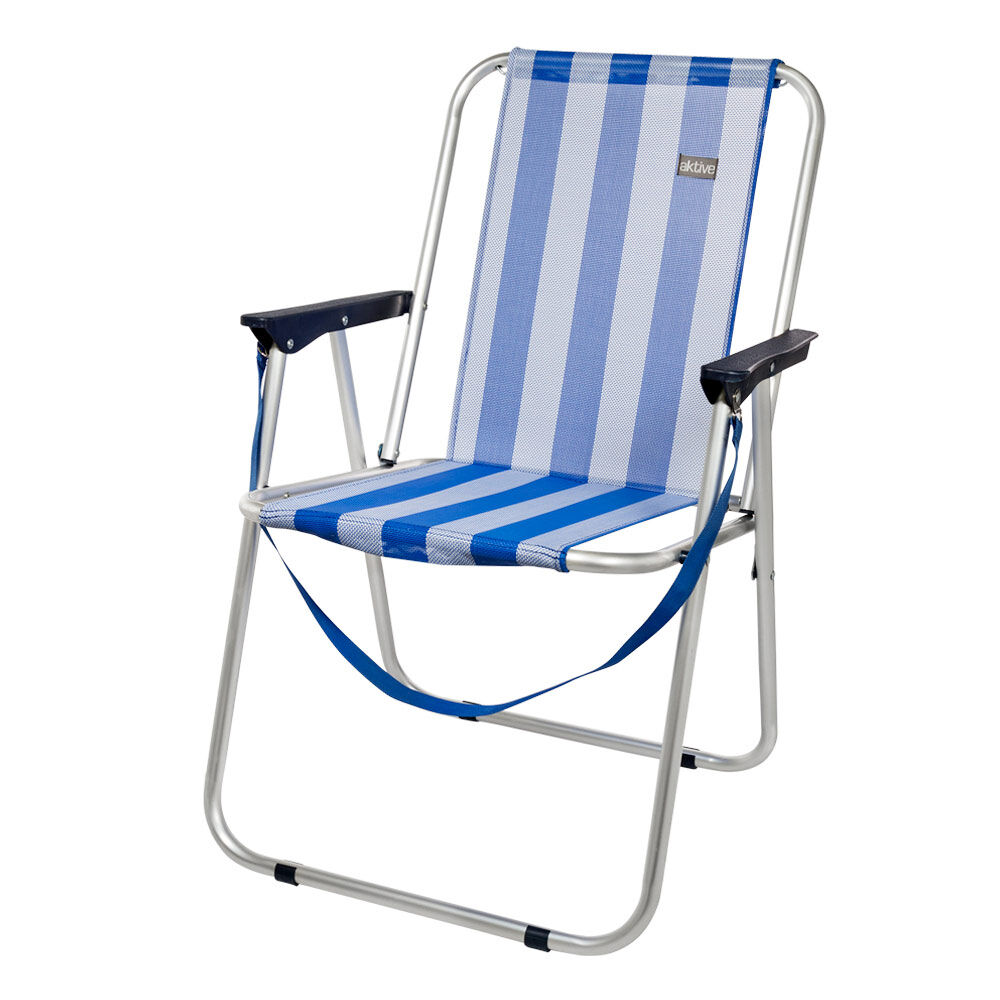 Silla plegable fija aluminio marinera Aktive
