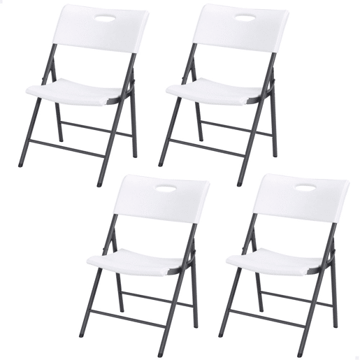 Pack 4 sillas plegables blancas LIFETIME