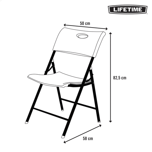 Pack 4 sillas plegables blancas LIFETIME