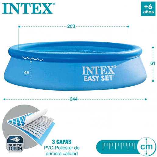 Piscina insuflável INTEX Easy Set com sistema de filtragem