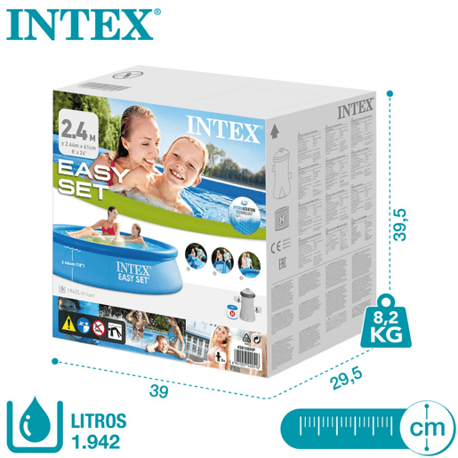 Piscina insuflável INTEX Easy Set com sistema de filtragem