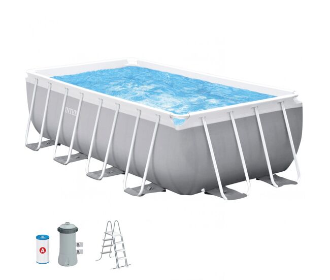 Piscina desmontable rectangular con depuradora prism frame intex
