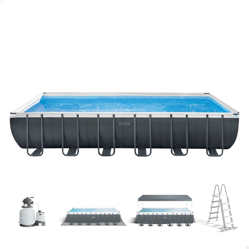 Piscina elevada rectangular INTEX Ultra XTR Frame 732x366x132 cm + depuradora