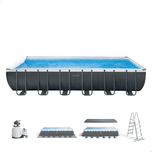 INTEX Ultra XTR Frame piscina rectangular acima do solo 732x366x132 cm + unidade de filtragem