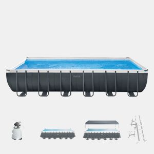 INTEX Ultra XTR Frame piscina rectangular acima do solo 732x366x132 cm + unidade de filtragem