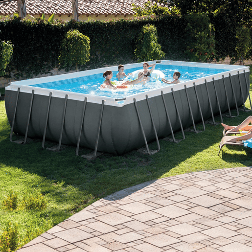 INTEX Ultra XTR Frame piscina rectangular acima do solo 732x366x132 cm + unidade de filtragem