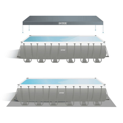 INTEX Ultra XTR Frame piscina rectangular acima do solo 732x366x132 cm + unidade de filtragem