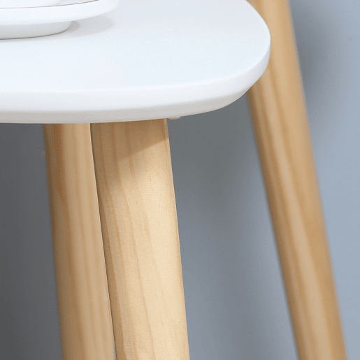 HOMCOM Conjunto de 2 Mesas Auxiliares com Pés de Madeira Mesas de Café para Sala de Estar Dormitório Escritório 59,5x39,5x45cm e 44,5x28,5x40cm Branco HOMCOM Conjunto de 2 Mesas Auxiliares com Pés de Madeira Mesas de Café para Sala de Estar Dormitório Escritório 59,5x39,5x45cm e 44,5x28,5x40cm Branco