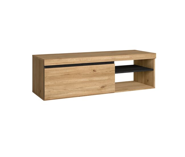 Mueble de TV Naturale Roble y Negro, 120x40x41cm