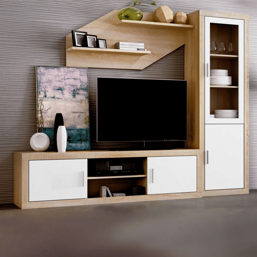 Unidade base Nuka de 2 portas Cambria - Branco 180 x 50 x 41,4 cm