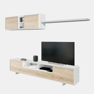 Mobiliário de sala de jantar Belus Branco brilhante - Carvalho canadiano 200104,8+95,2 x 4634,7 x 41  28,2  21 cm