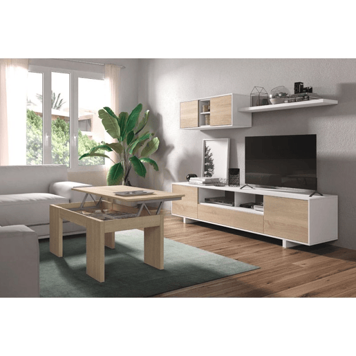Mobiliário de sala de jantar Belus Branco brilhante - Carvalho canadiano 200104,8+95,2 x 4634,7 x 41  28,2  21 cm