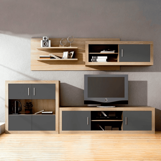 Unidade base Nuka de 2 portas Cambria - Grafite 180 x 50 x 41,4 cm Unidade base Nuka de 2 portas Cambria - Grafite 180 x 50 x 41,4 cm