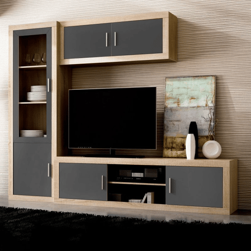 Unidade base Nuka de 2 portas Cambria - Grafite 180 x 50 x 41,4 cm Unidade base Nuka de 2 portas Cambria - Grafite 180 x 50 x 41,4 cm