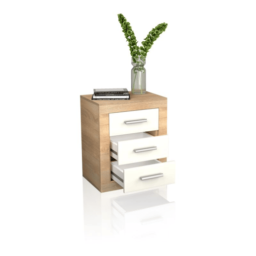 Mesa de cabeceira Lara Cambria - Branco 50 x 61 x 35 cm