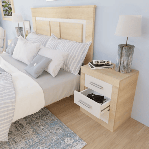 Mesa de cabeceira Lara Cambria - Branco 50 x 61 x 35 cm