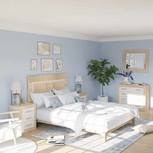 Mesa de cabeceira Lara Cambria - Branco 50 x 61 x 35 cm