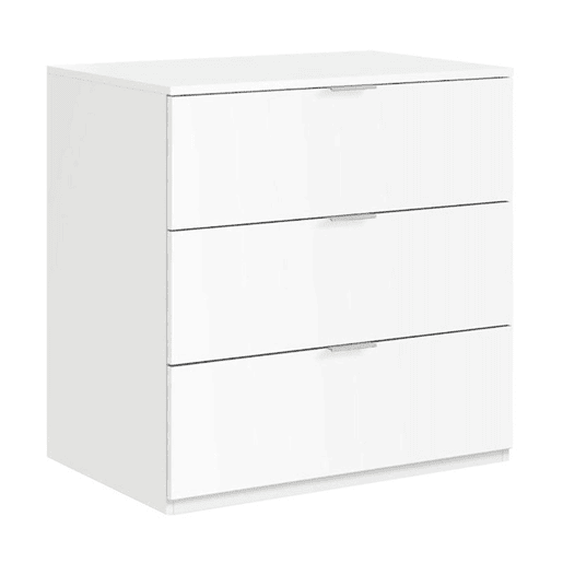 Cómoda 3 gavetas aglomerado branco 80x70x38cm Cómoda 3 gavetas aglomerado branco 80x70x38cm