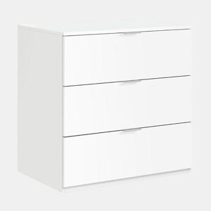 Cómoda 3 gavetas aglomerado branco 80x70x38cm