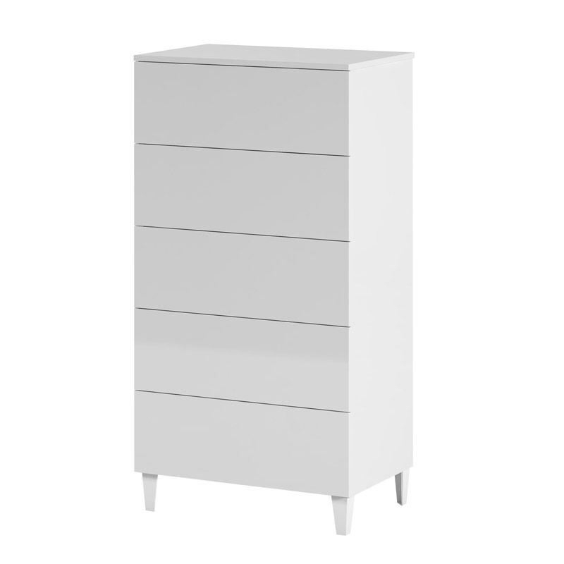 Cómoda chifonier loft blanco brillo 61 x 117 x 40 cm