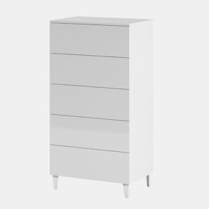Cómoda Loft chiffonier Branco brilhante 61 x 117 x 40cm cm