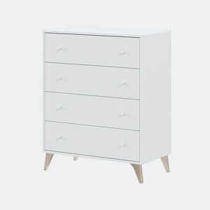 Cómoda 4 gavetas aglomerado branco 95x77,5x40cm