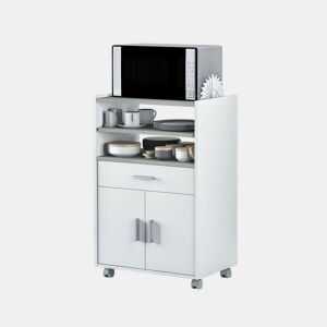 Armário para micro-ondas Básico Branco Artik (Branco mate) - Cinzento Cimento 59 x 92 x 40cm cm