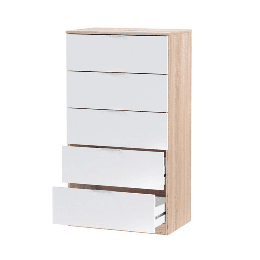 Cómoda Luca Artik White (Branco mate) - Carvalho canadiano 60 x 110 x 40 cm Cómoda Luca Artik White (Branco mate) - Carvalho canadiano 60 x 110 x 40 cm