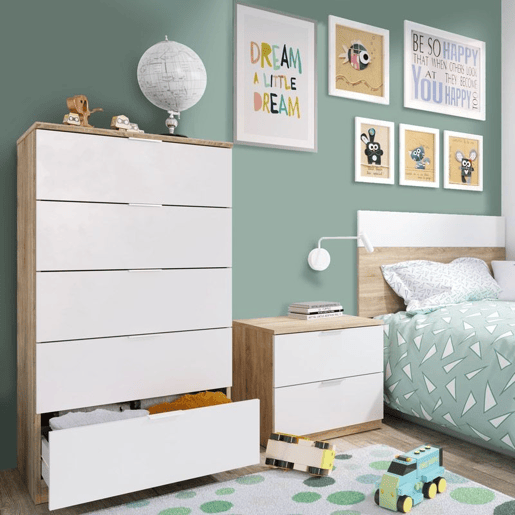 Cómoda Luca Artik White (Branco mate) - Carvalho canadiano 60 x 110 x 40 cm Cómoda Luca Artik White (Branco mate) - Carvalho canadiano 60 x 110 x 40 cm