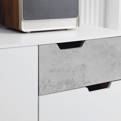 HOMCOM Aparador de Sala de Estar com 2 Portas e 1 Gaveta Aparador para Escritório Estúdio Dormitório Estilo Moderno Anti-Tombo 98x39x81,5cm Branco e Cinza HOMCOM Aparador de Sala de Estar com 2 Portas e 1 Gaveta Aparador para Escritório Estúdio Dormitório Estilo Moderno Anti-Tombo 98x39x81,5cm Branco e Cinza