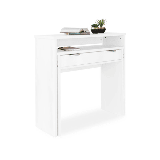 Mesa de consola Aput Branco 33 (cerrada), 63,4 (abierta) x 87,5 x 90 cm