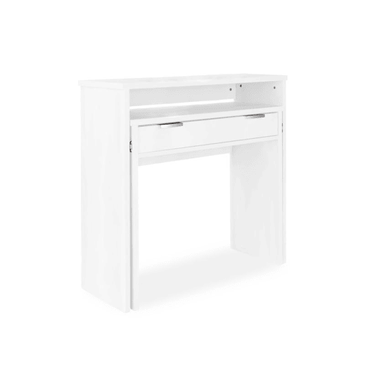 Mesa de consola Aput Branco 33 (cerrada), 63,4 (abierta) x 87,5 x 90 cm