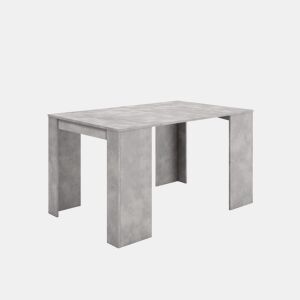 Mesa Consola Extensível, Cozinha, Sala de jantar, 140x90x77cm, Para 6 pessoas, Mesa de Jantar, Cimento
