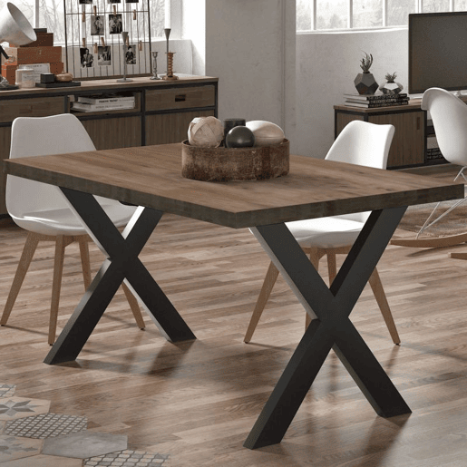 Mesa de jantar X-Loft 140 Carvalho boreal - Preto 140x80 cm