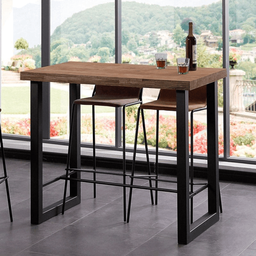 Mesa alta Loft Carvalho boreal - Preto 120 x 100 x 70cm cm