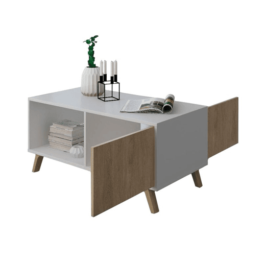 Mesa de centro de vento Branco - Puccini 91,5 x 45 x 49,6 cm