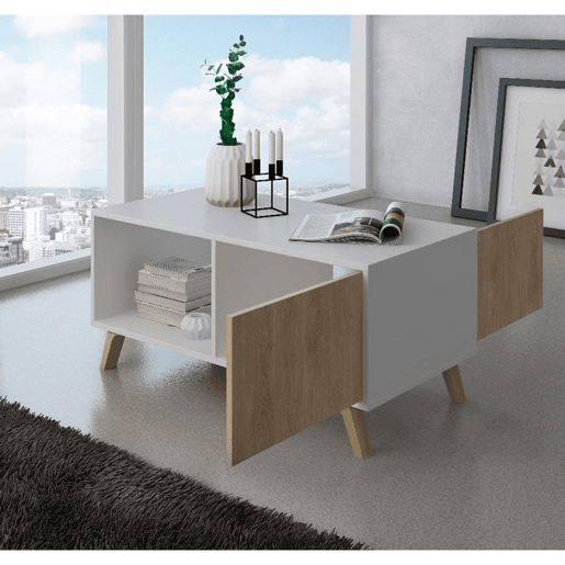Mesa de centro de vento Branco - Puccini 91,5 x 45 x 49,6 cm