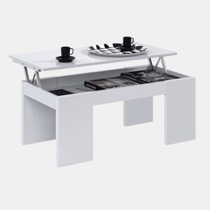 Mesa de centro elevatória Kendra Branco 100 x 43u201355 x 50cm cm
